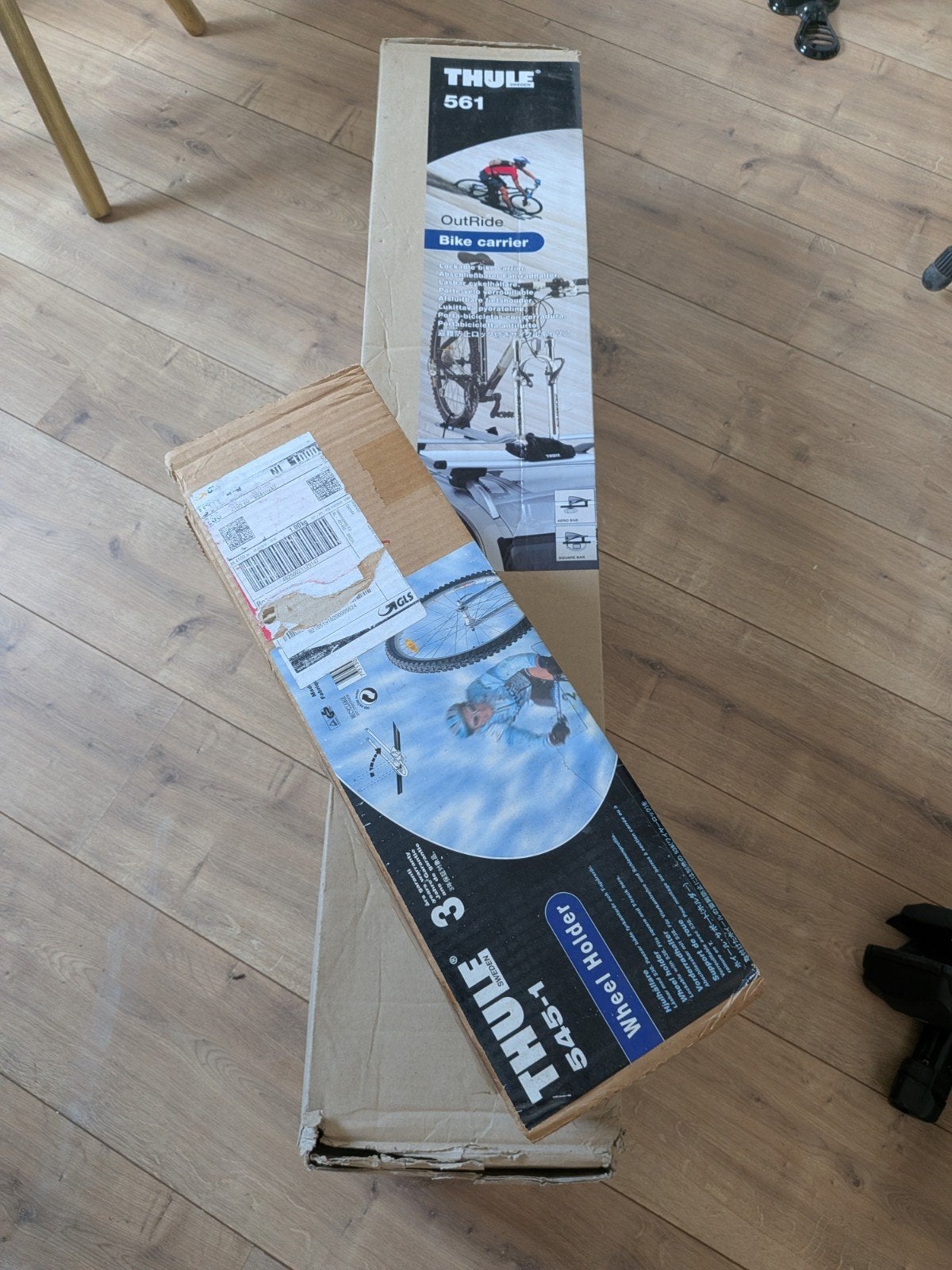 Thule OutRide 561 Fietsendrager en Thule 545-1 Wielhouder, Ophalen, Zo goed als nieuw