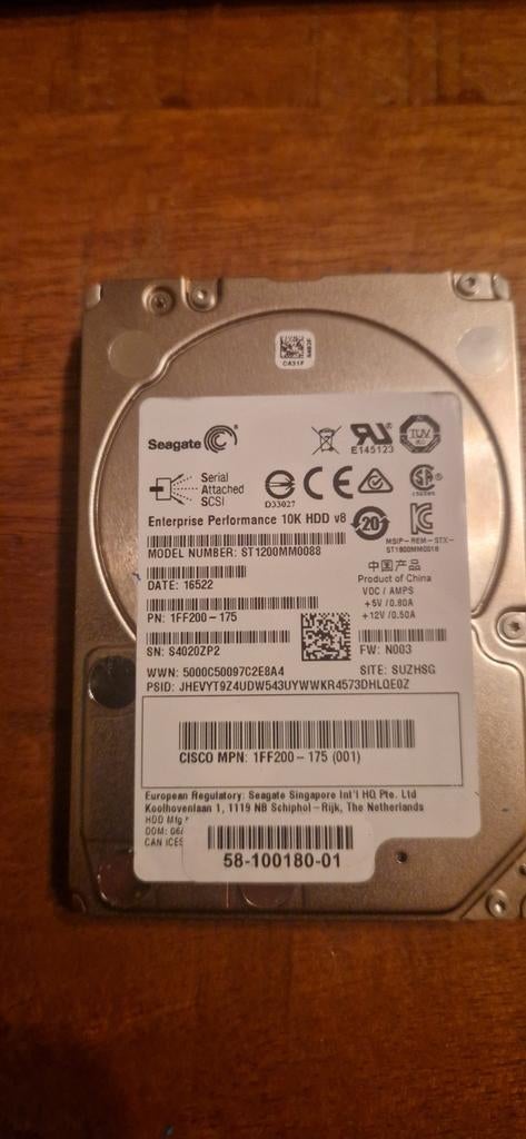 Seagate 1.2TB 2.5" 10K SAS HDD - Server Grade, Intern, Gebruikt, SAS, Server
