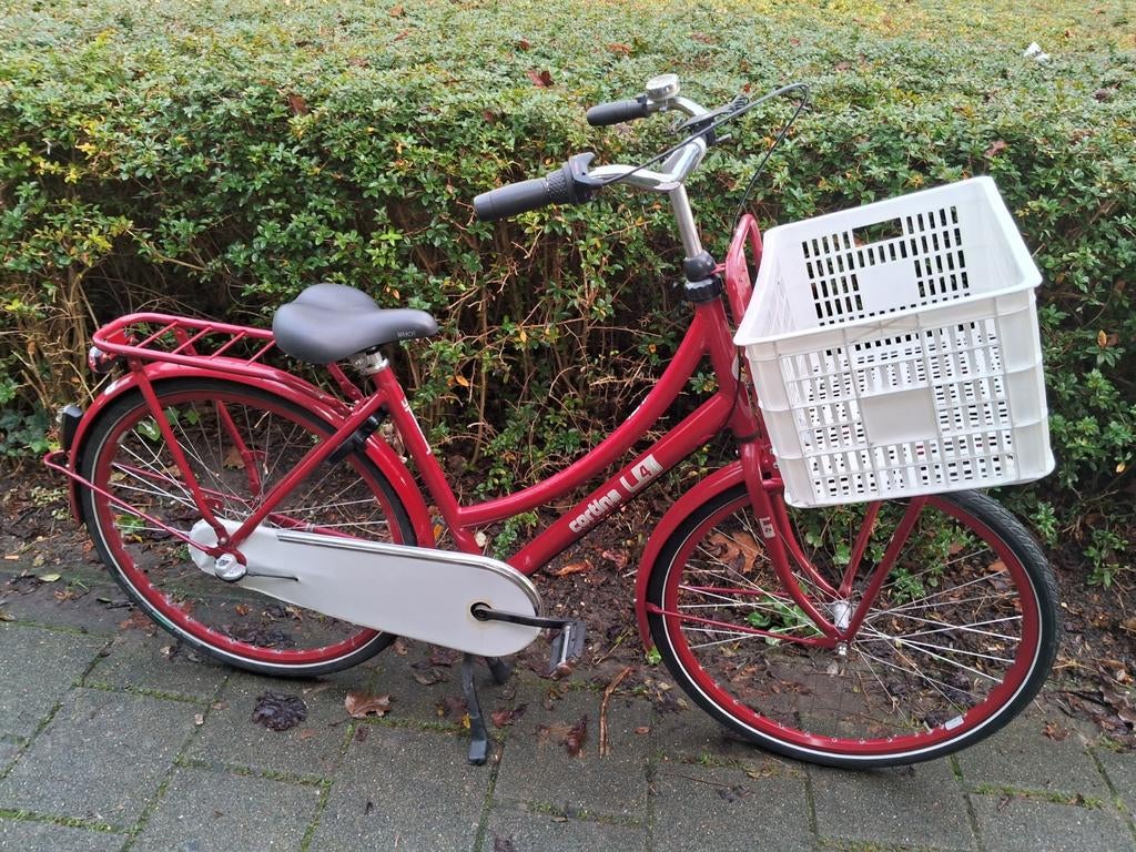 28 inch cortina  rood  51 cm   195.-, 50 tot 53 cm, Ophalen of Verzenden, Gebruikt, Versnellingen