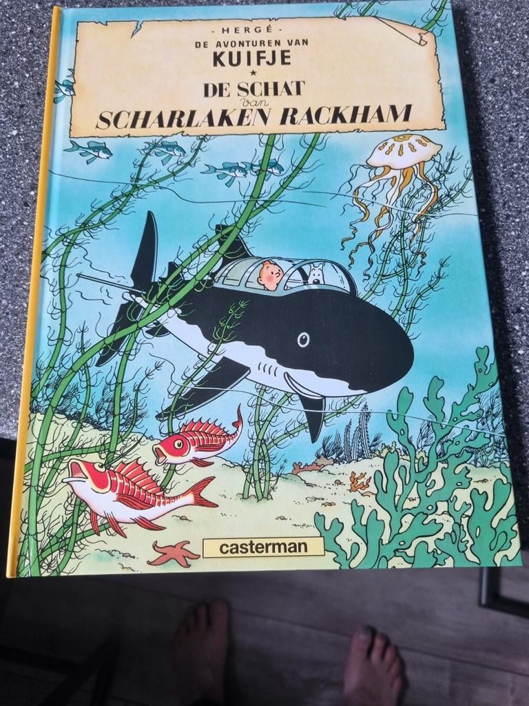 Hergé - de schat van scharlaken rackham, Eén stripboek, Ophalen of Verzenden, Hergé