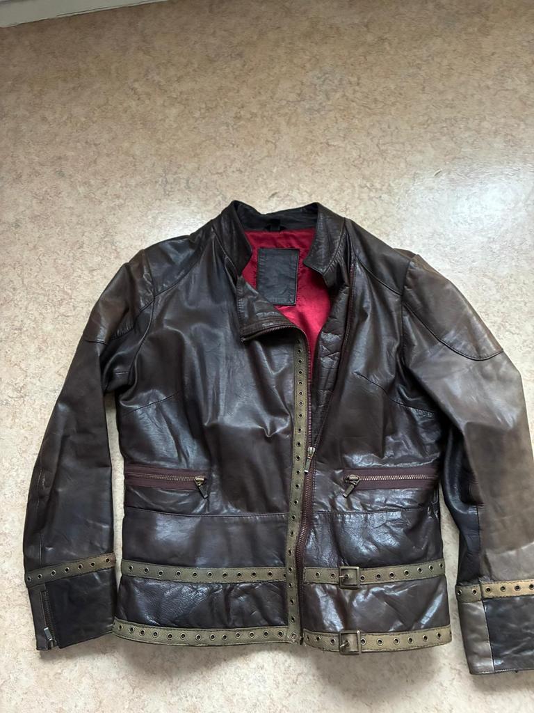 Leren jas, Verzenden, Zo goed als nieuw, Maat 56/58 (XL), Bruin