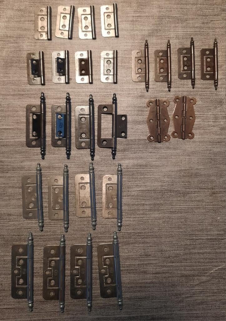 Diverse kastscharnieren - zwart, zilver, brons, Ophalen of Verzenden
