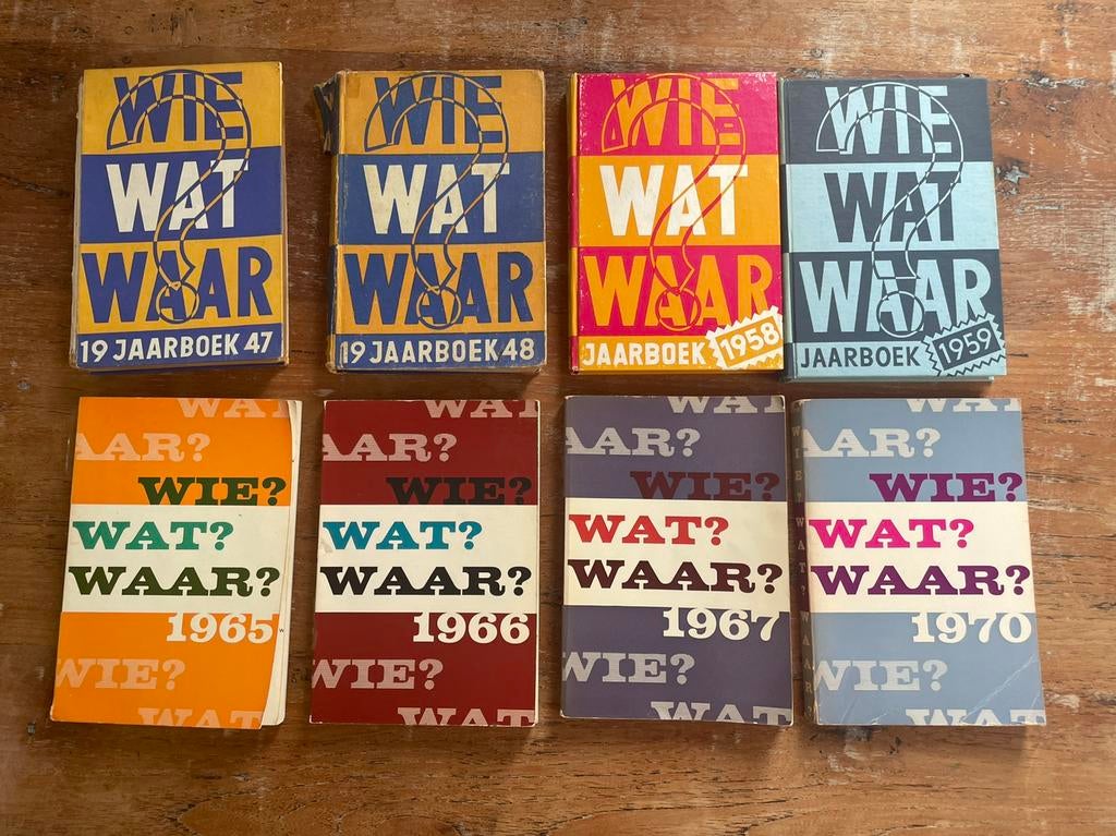 Serie historische jaarboeken Wie wat waar?, Ophalen of Verzenden, Gelezen, Catalogus