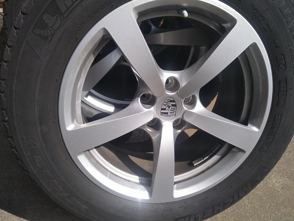 4x Michelin 255-55-18 op Porsche Macan velg, Ophalen, 18 inch, Gebruikt, 255 mm