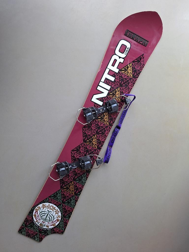 div. vintage retro snowboard Nitro Burton Elan board binding, Ophalen, Gebruikt, Board