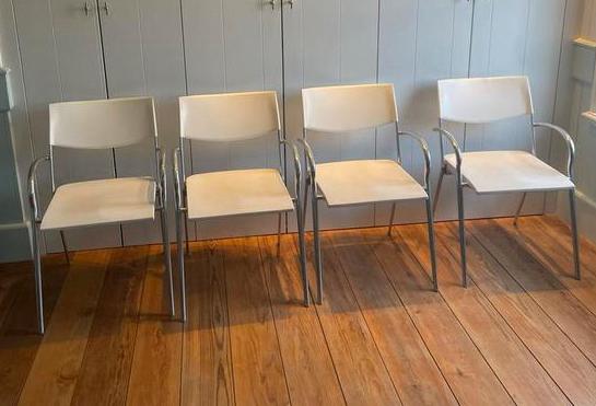 4 Vintage Piretti Castelli Stoelen - Jaren '60 Design, Ophalen