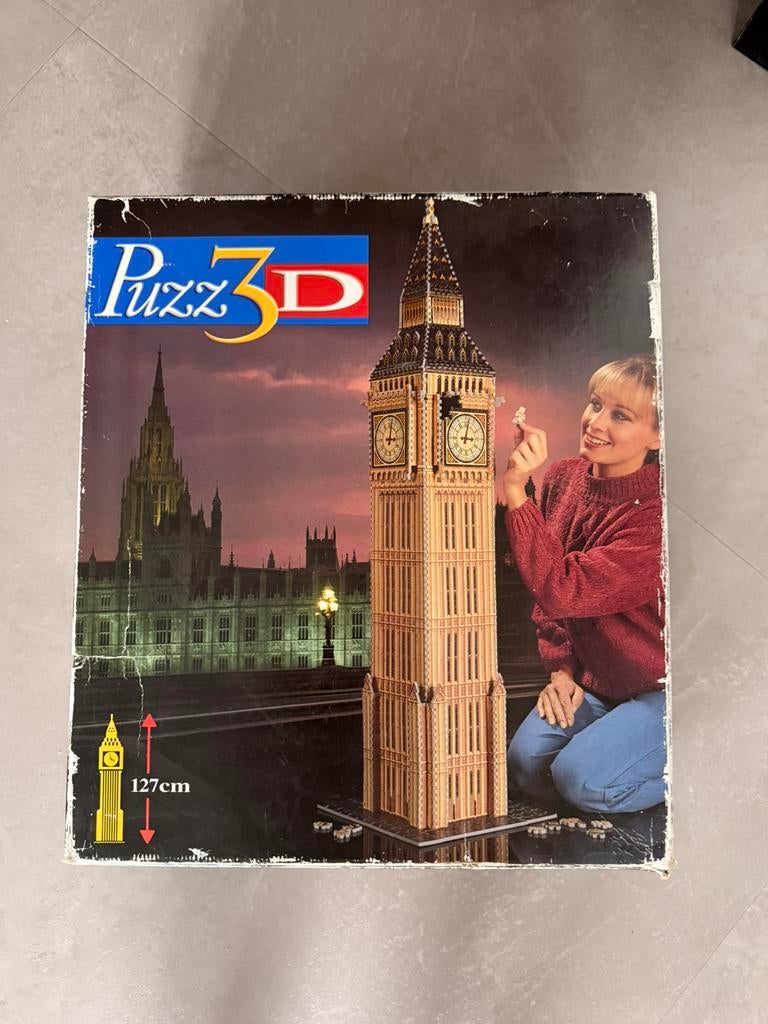3D puzzel - Big Ben, Ophalen of Verzenden, Minder dan 500 stukjes, Zo goed als nieuw, Rubik's of 3D-puzzel