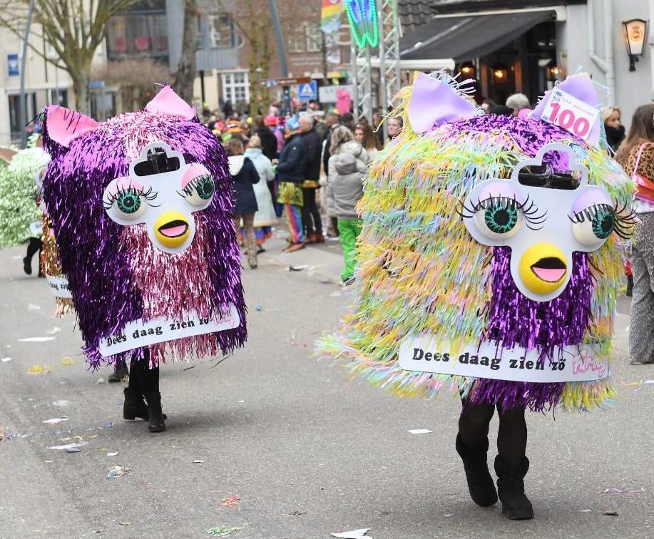 4x Furby kostuum, carnaval, halfvasten optocht, Ophalen, Zo goed als nieuw, Carnaval