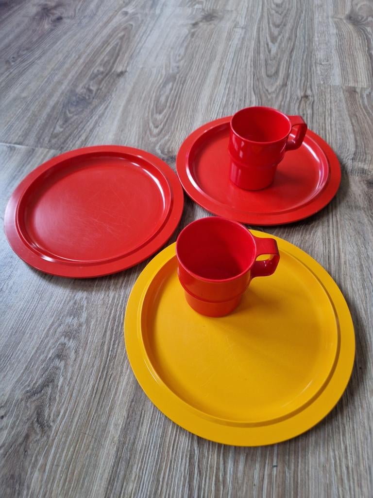 Vintage Mepal campingservies jaren 70, Ophalen of Verzenden, Gebruikt, Overige typen