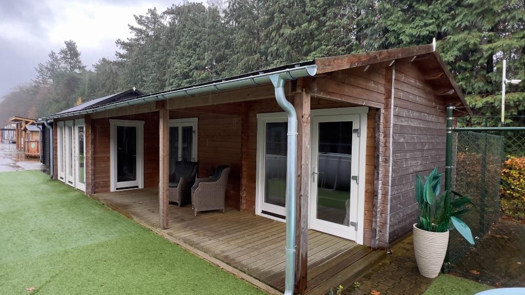 Showmodel Tuindeco Letterkenny - OP = OP, Tuin en Terras, Tuinhuizen, Zo goed als nieuw, Overige typen, Hout, 500 cm of meer, 400 cm of meer