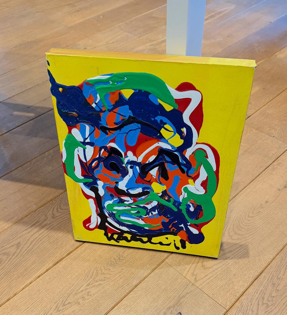 Jacob Kanbier – origineel acryl – geel – gesigneerd 2011, Antiek en Kunst, Kunst | Schilderijen | Abstract, Ophalen of Verzenden