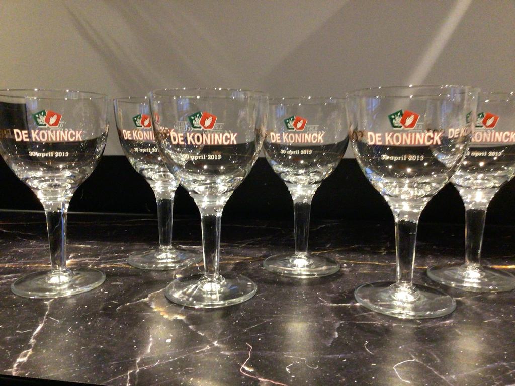 6 De Koninck Bierglazen - Limited Edition, Verzamelen, Biermerken, Ophalen of Verzenden, Zo goed als nieuw, Glas of Glazen, Overige merken