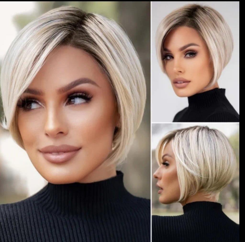 Mooie blonde boblijn pruik/haarwerk.Nieuw, Ophalen of Verzenden, Nieuw, Pruik of Haarverlenging