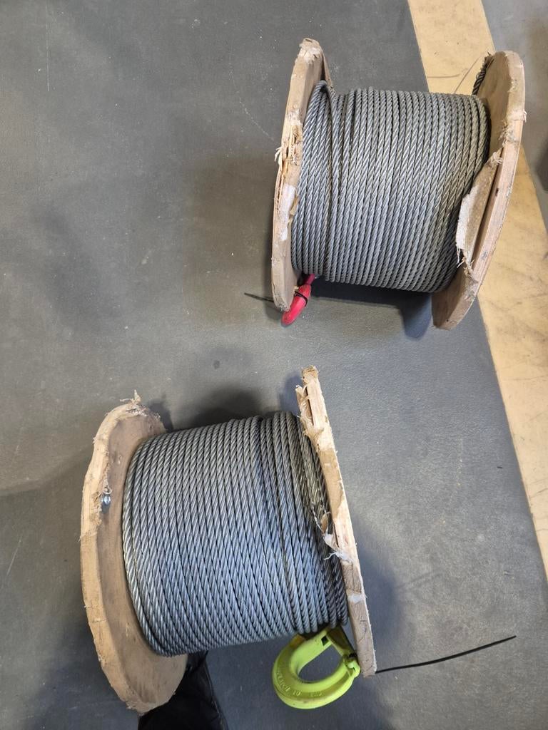 2 Rollen Staalkabel 8mm - 80m per Rol, Ophalen of Verzenden