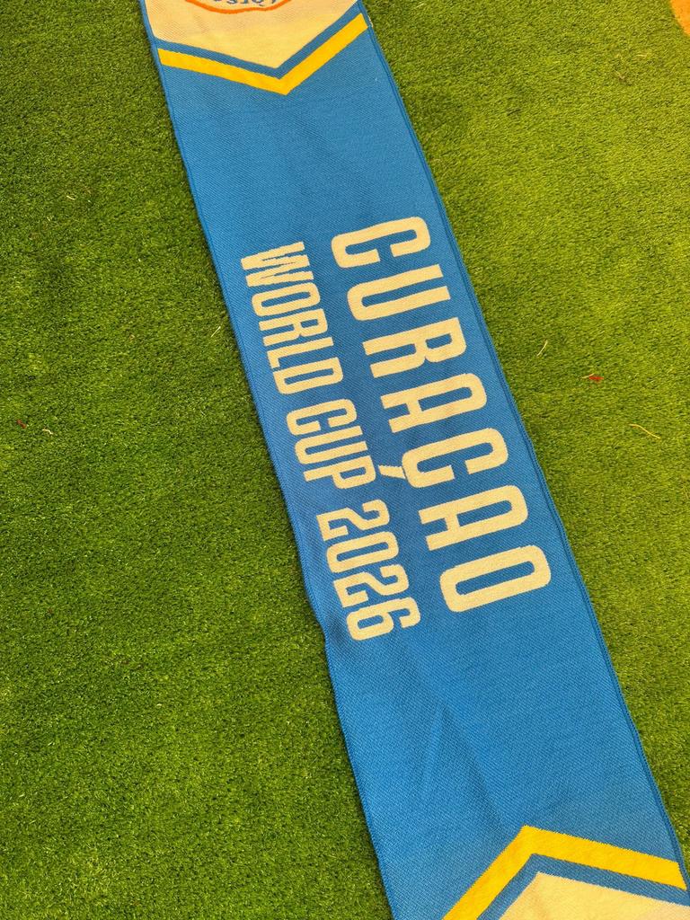 Curacao Sjaal WK 2026 - Nieuw!, Ophalen of Verzenden, Nieuw, Blauw, Met patroon
