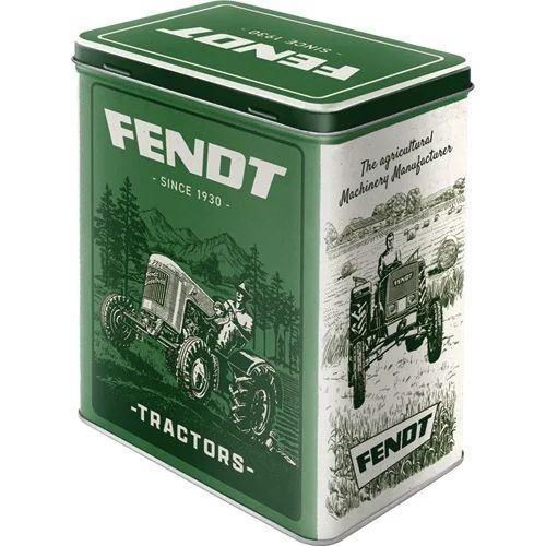 Fendt tractors Greenfield reclame voorraadblik koektrommel, Verzamelen, Merken en Reclamevoorwerpen, Nieuw, Reclamebord, Ophalen of Verzenden