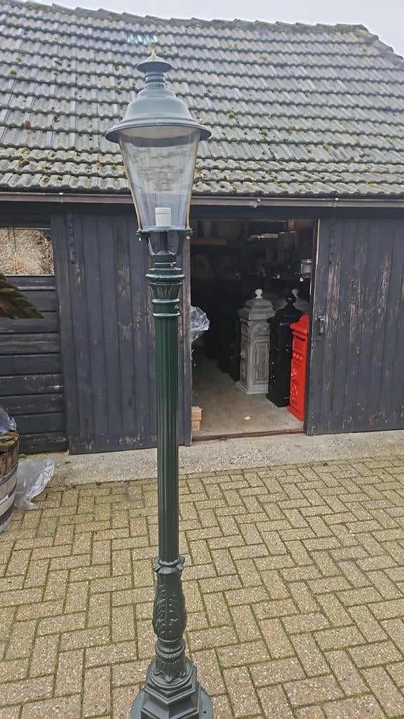Groene lantaarnpalen, Ophalen of Verzenden, Gebruikt, Glas, Klassiek