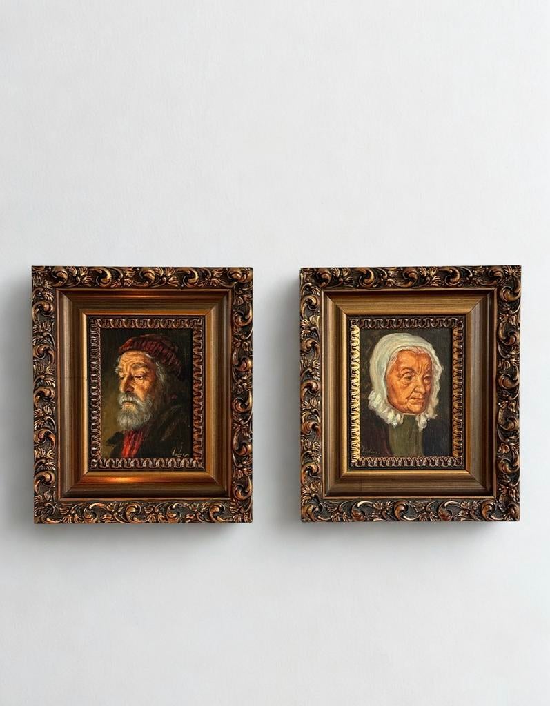 Antieke Schilderijen Portret, Ophalen of Verzenden