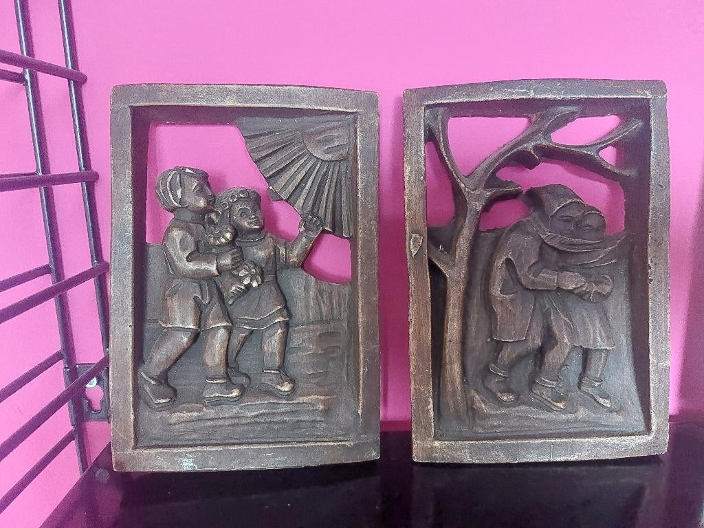 Vintage wanddecoratie van steen, Ophalen of Verzenden, Gebruikt
