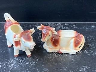 suikerpot en melkkan roodbonte koetjes, Overige typen, Ophalen of Verzenden, Zo goed als nieuw, Overige stijlen