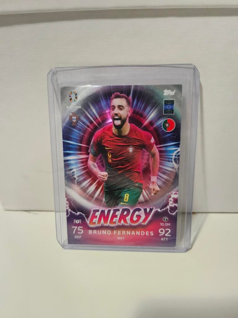 Bruno Fernandes energy EURO 2024, Ophalen of Verzenden, Zo goed als nieuw, Buitenlandse clubs, Spelerskaart