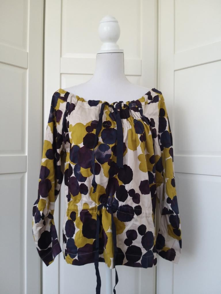 Olivier Strelli vintage blouse top, maat 38 M (valt als L), Maat 38/40 (M), Olivier Strelli, Beige, Ophalen of Verzenden