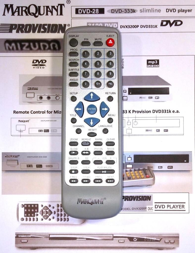 Marquant DVD-28 Afstandsbediening ProVision Mizuda Remote, Ophalen of Verzenden, Zo goed als nieuw, Origineel, Dvd