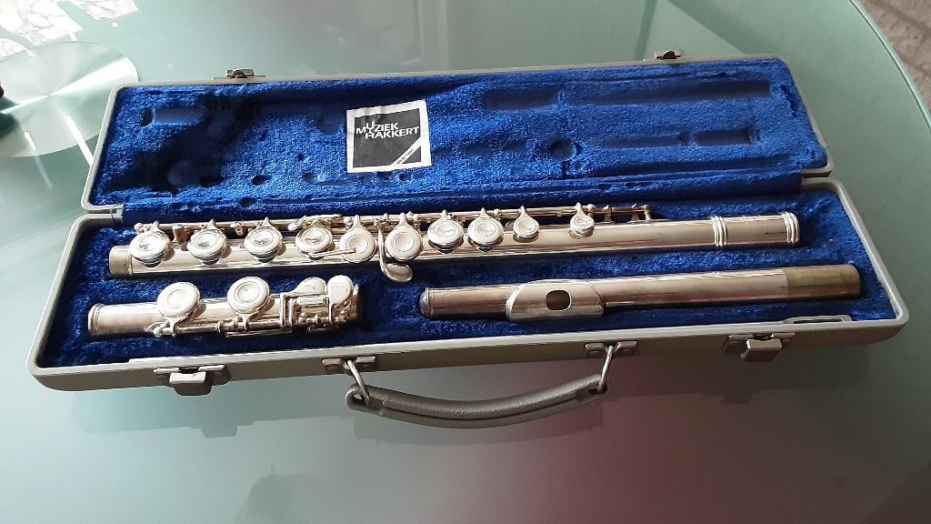 Dwarsfluiten, Muziek en Instrumenten, Ophalen of Verzenden, Gebruikt, Dwarsfluit, Met koffer of tas