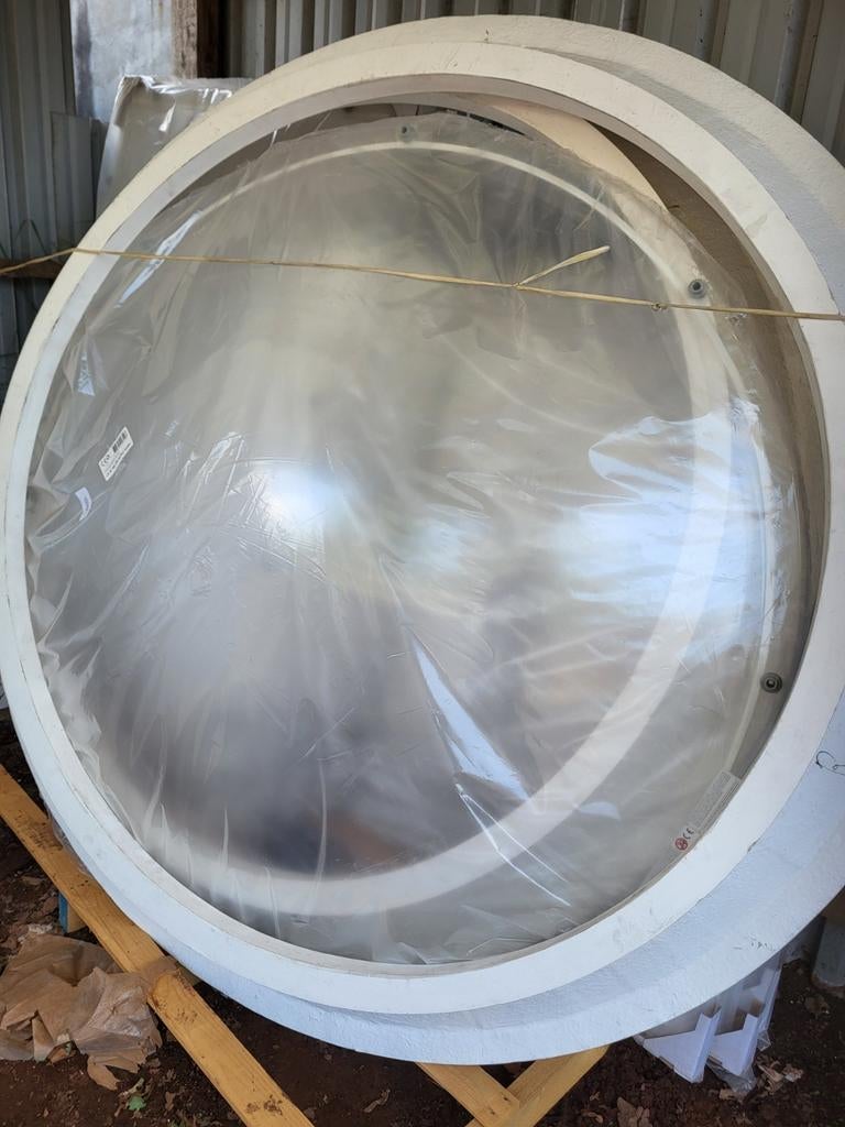 Lichtkoepel dubbel wandig dakkoepel 160cm rond met onderrand, Doe-het-zelf en Verbouw, Glas en Ramen, Ophalen, Overige typen, Dubbelglas