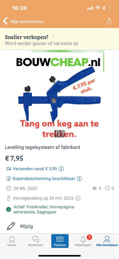 Levelling systeem voor mooi tegel resultaat Bouwcheap, Ophalen of Verzenden