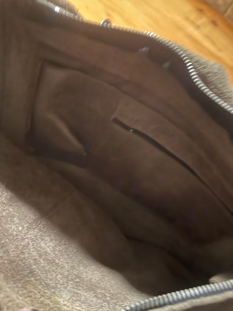X Works leren tas - Beige/Taupe, Ophalen of Verzenden, Gebruikt, Beige, Handtas