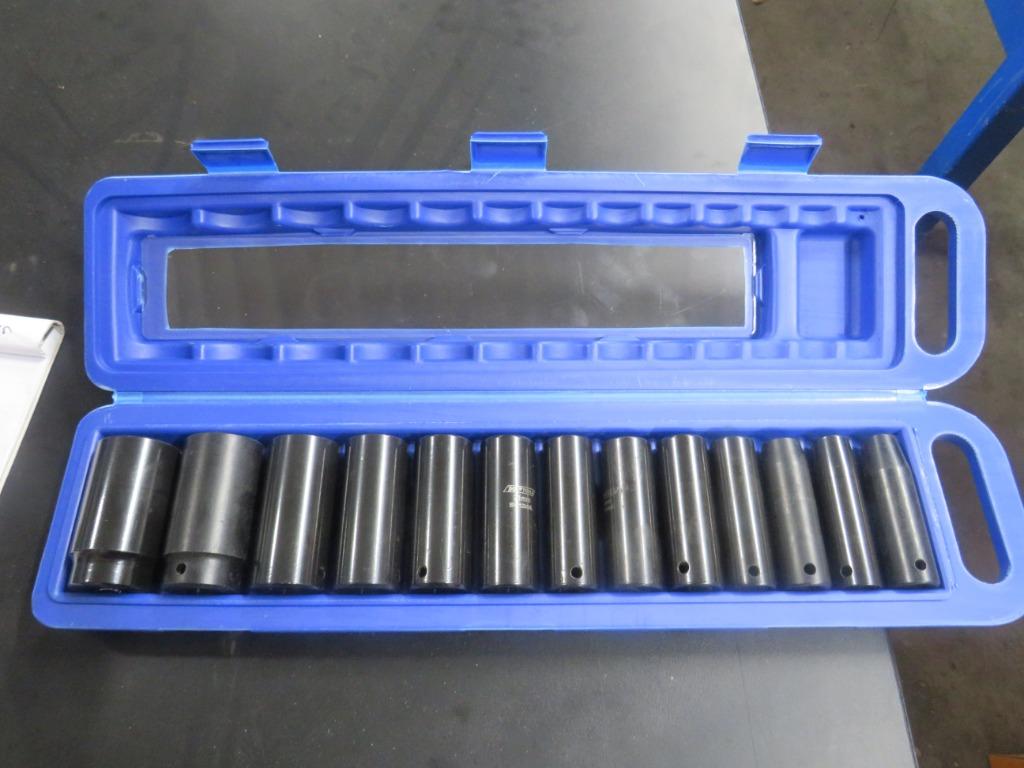 krachtdoppenset Doppenset impact 12 kant 1/2" 13dlg metrisch, Ophalen of Verzenden, Nieuw