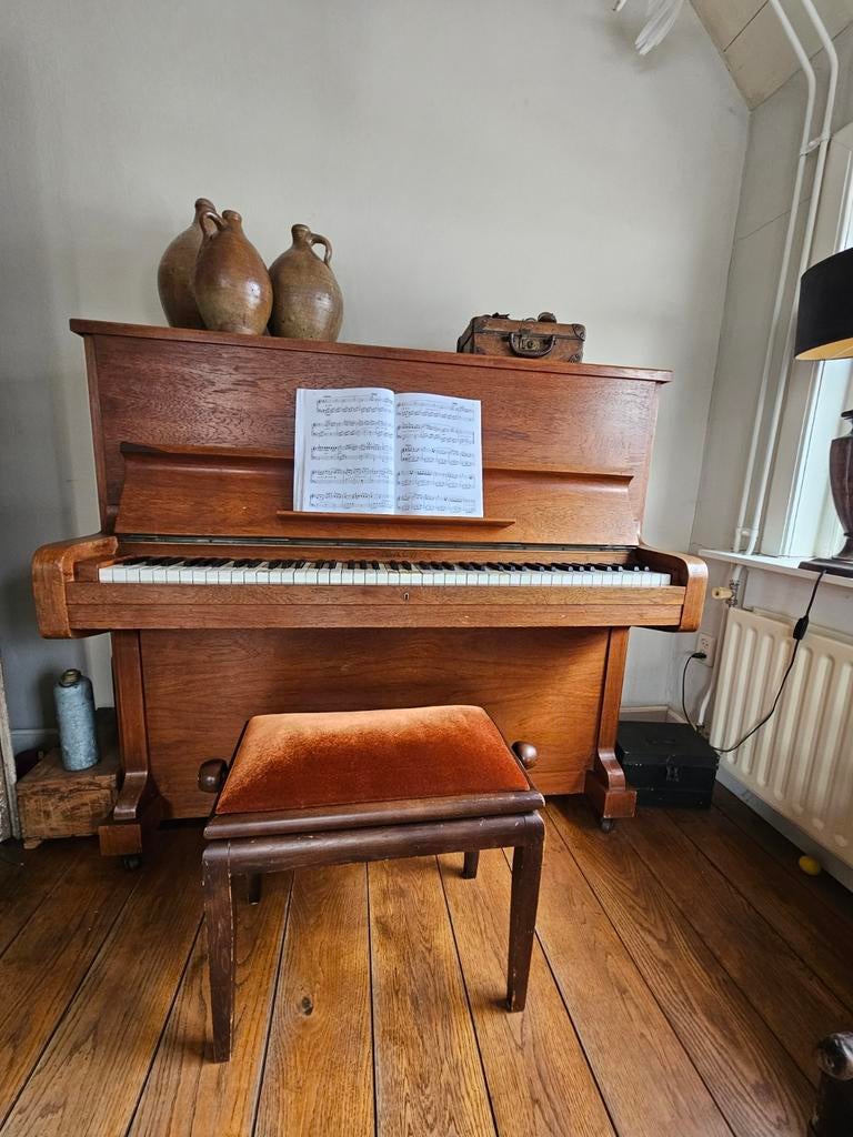 Rud.J Bach Sohn piano, Muziek en Instrumenten, Piano's, Ophalen, Gebruikt, Bruin, Piano