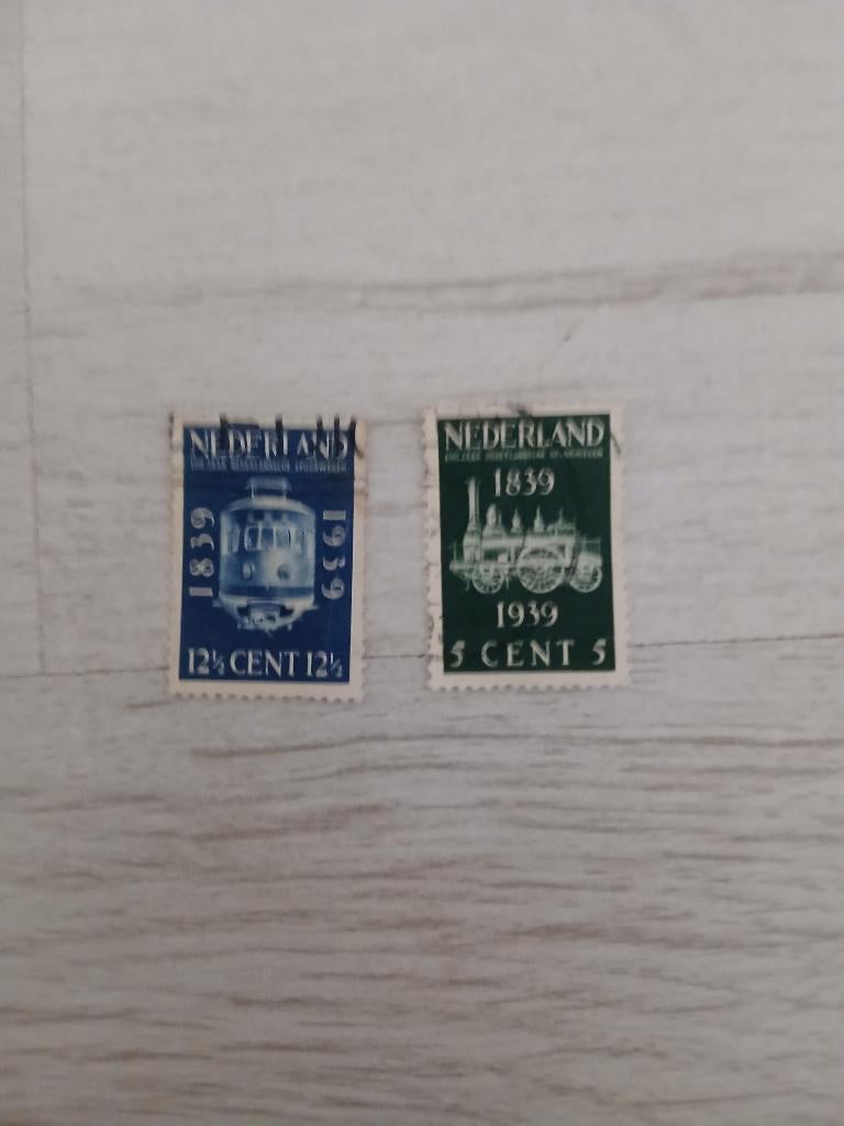 100 jaar spoorwegen Nederland   gest, Postzegels en Munten, Ophalen of Verzenden