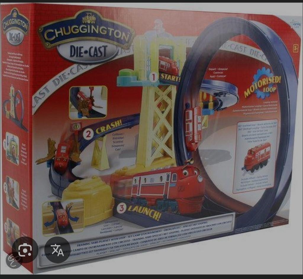 Chuggington Die cast trainingsbaan met loop, Overige merken, Racebaan, Ophalen of Verzenden, Zo goed als nieuw
