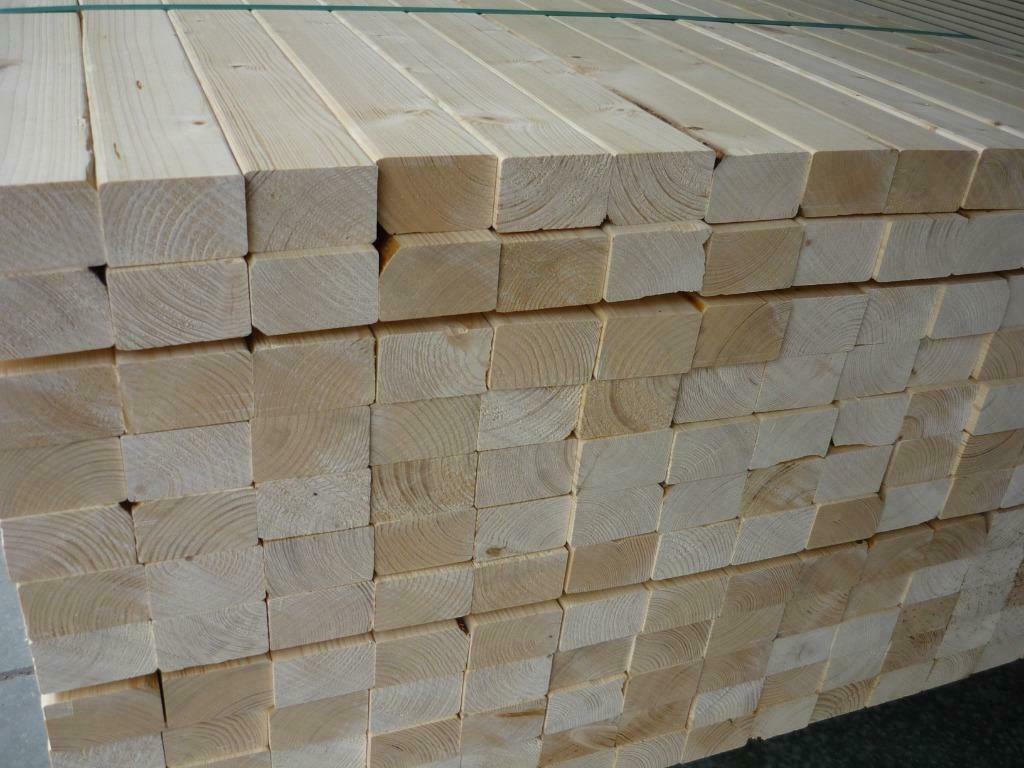 Vuren balkjes geschaafd 47x75mm in div. lengtes, Ophalen, 25 tot 50 mm, Nieuw, 300 cm of meer