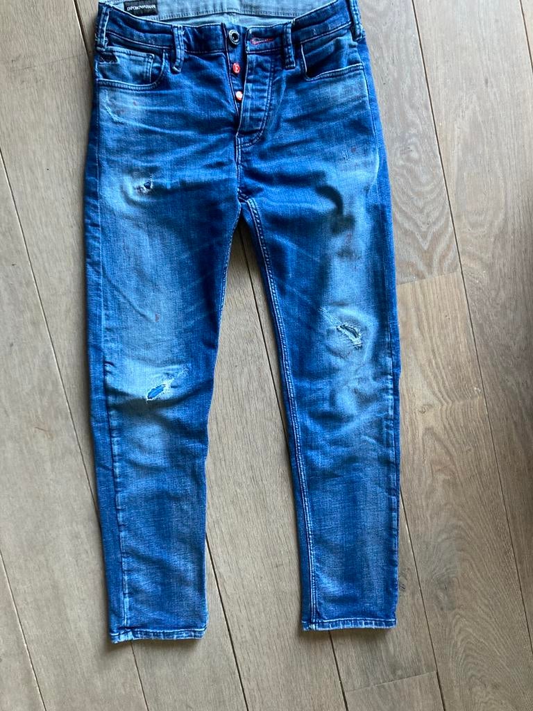 Emporio armani origineel, Ophalen of Verzenden, Gedragen, Blauw, W32 (confectie 46) of kleiner