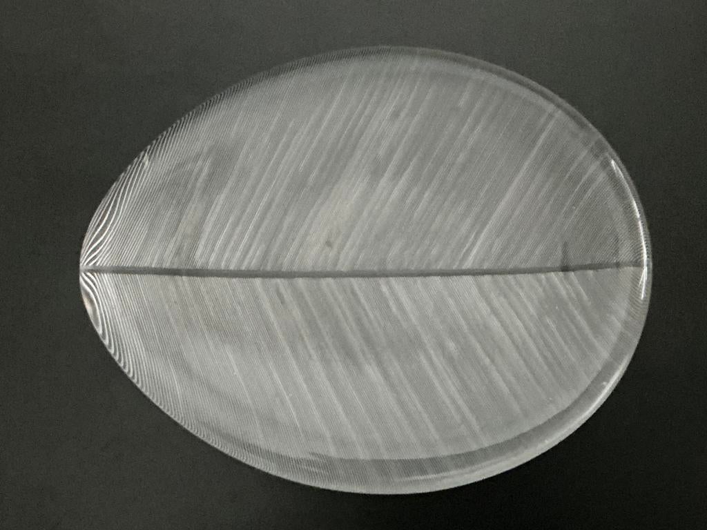 Tapio Wirkkala: 'Lechti' (blad) schaal Iittala, Finland 1957, Antiek en Kunst, Antiek | Glas en Kristal, Ophalen of Verzenden