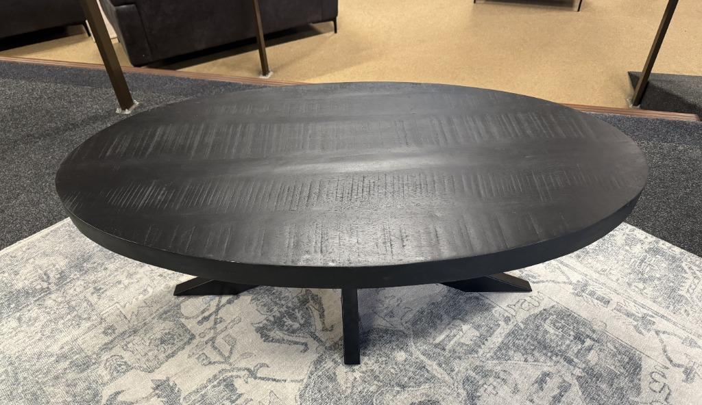 Salontafel Ovaal 130 Zwart Direct/Leverbaar/Enschede E-2150, Huis en Inrichting, 100 tot 150 cm, Nieuw, 50 tot 100 cm, Mwonenenslapen