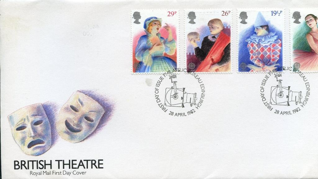 Engeland GB 1982 c290 Brits Theater toneel, incl. Prentatie, Postzegels en Munten, Postzegels | Eerstedagenveloppen, Verzenden