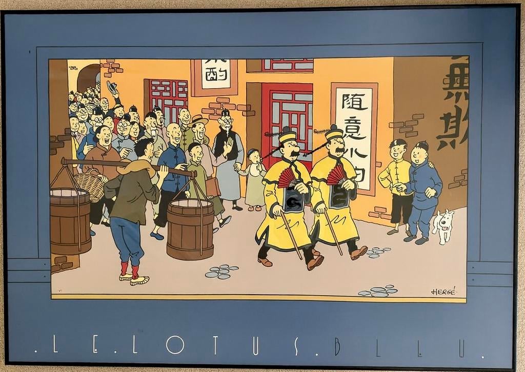 Kuifje Jansen en Jansen - De Blauwe Lotus prent 18/40, Ophalen