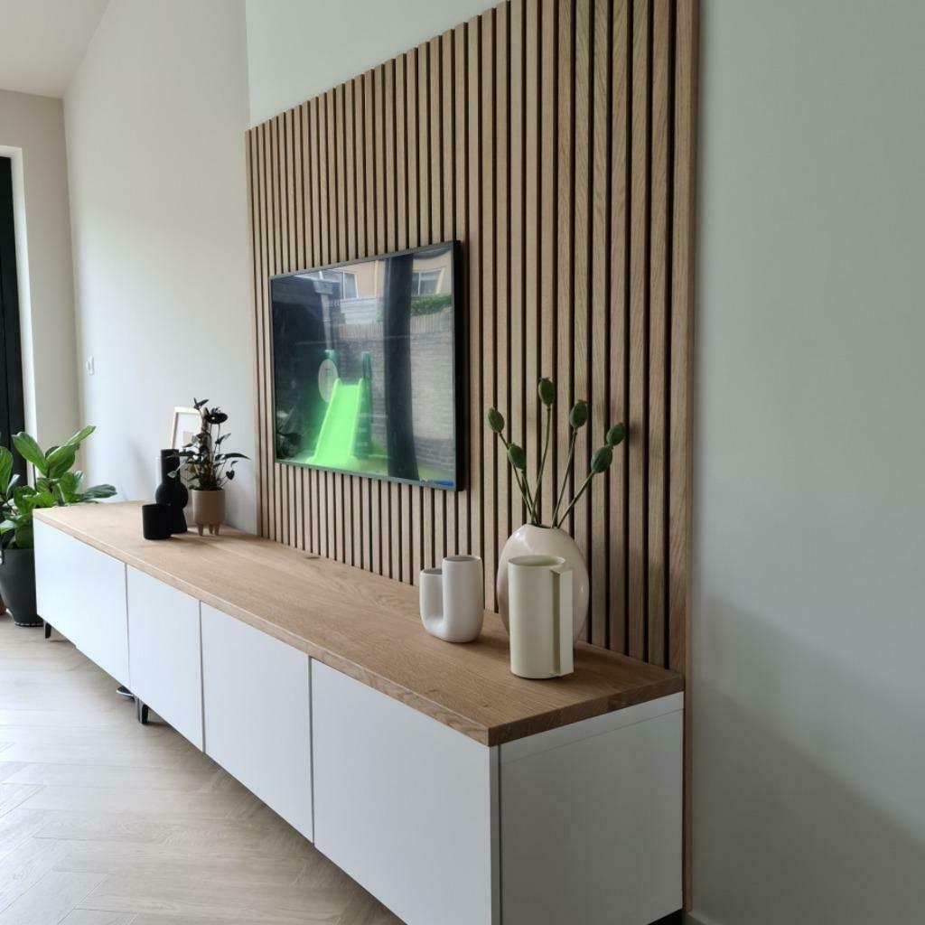 Eiken Akoestische Wandpanelen Muurpanelen Houten akupanelen, Ophalen of Verzenden, Nieuw