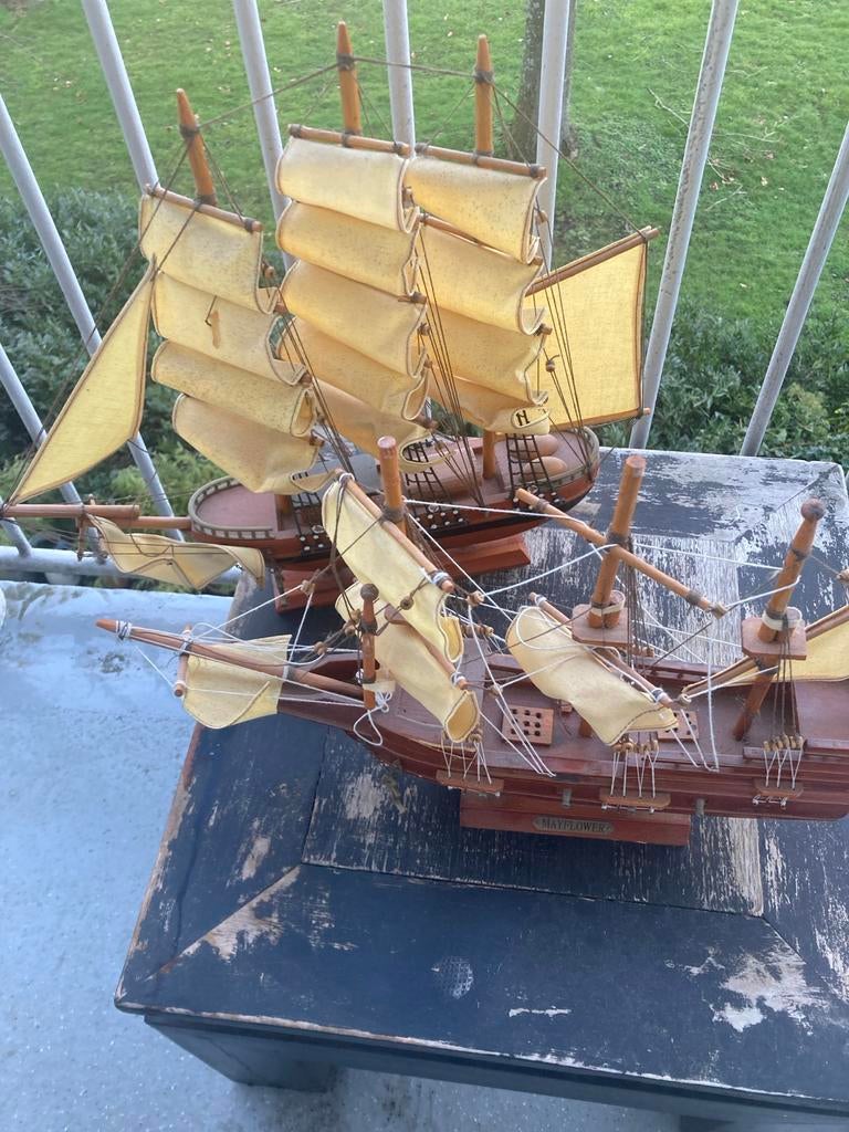 2 Scheepsmodellen - ca. 30cm - In één koop, Ophalen of Verzenden, Gebruikt
