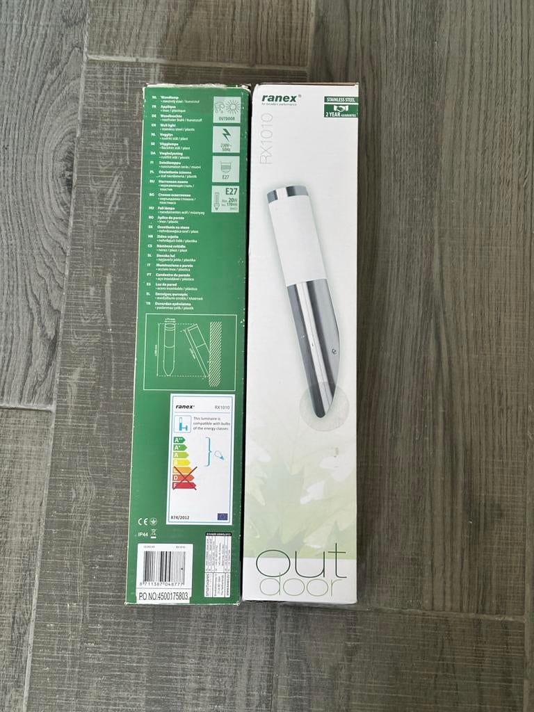 2 Ranex RX1010 Buitenlampen, Ophalen of Verzenden, Zo goed als nieuw, Metaal, Minder dan 100 cm