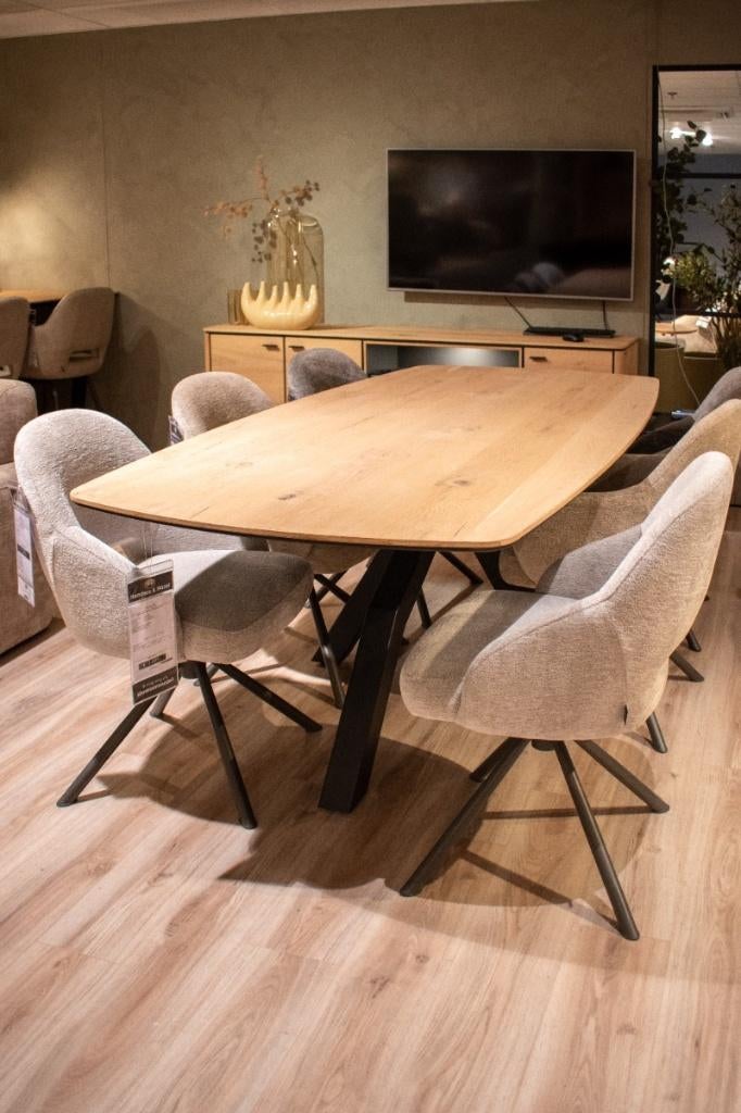 Eetkamertafel Livada | Henders & Hazel, Ophalen, Overige materialen, 100 tot 150 cm, Landelijk