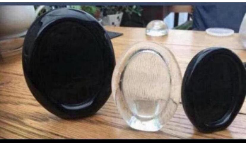 Ovale ! Fotolijstjes-3-Persglas.Vintage  Zie foto’s ~ zwart, Ophalen of Verzenden