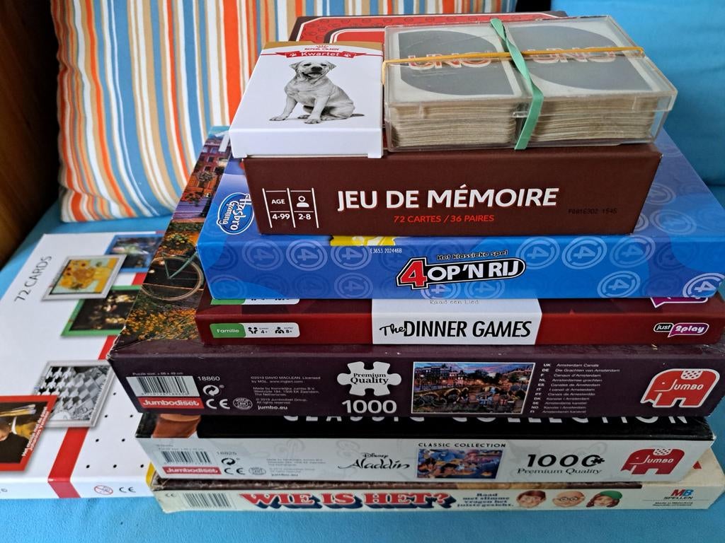 Leuke verzameling puzzels en gezelschapsspellen, Jumbo, Gebruikt, Ophalen of Verzenden, Vijf spelers of meer