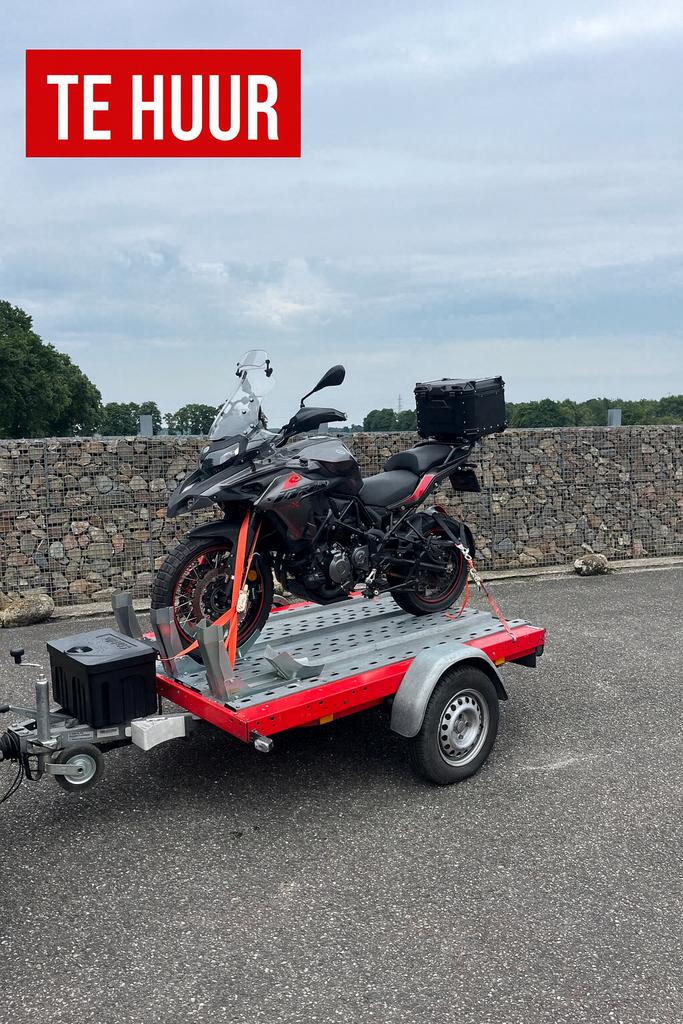 Motortrailer te huur – geschikt voor 2 motoren (ook MP3), Ophalen, Zo goed als nieuw