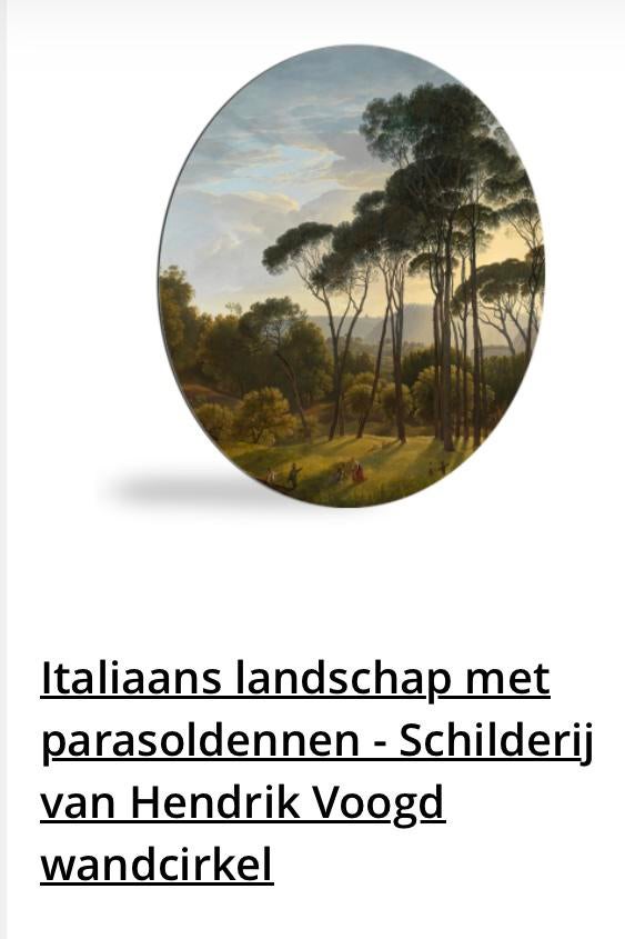Muurcirkel wandcirkel 60cm Hendrik Voogd, Huis en Inrichting, Woonaccessoires | Schilderijen, Tekeningen en Foto's, 50 tot 75 cm