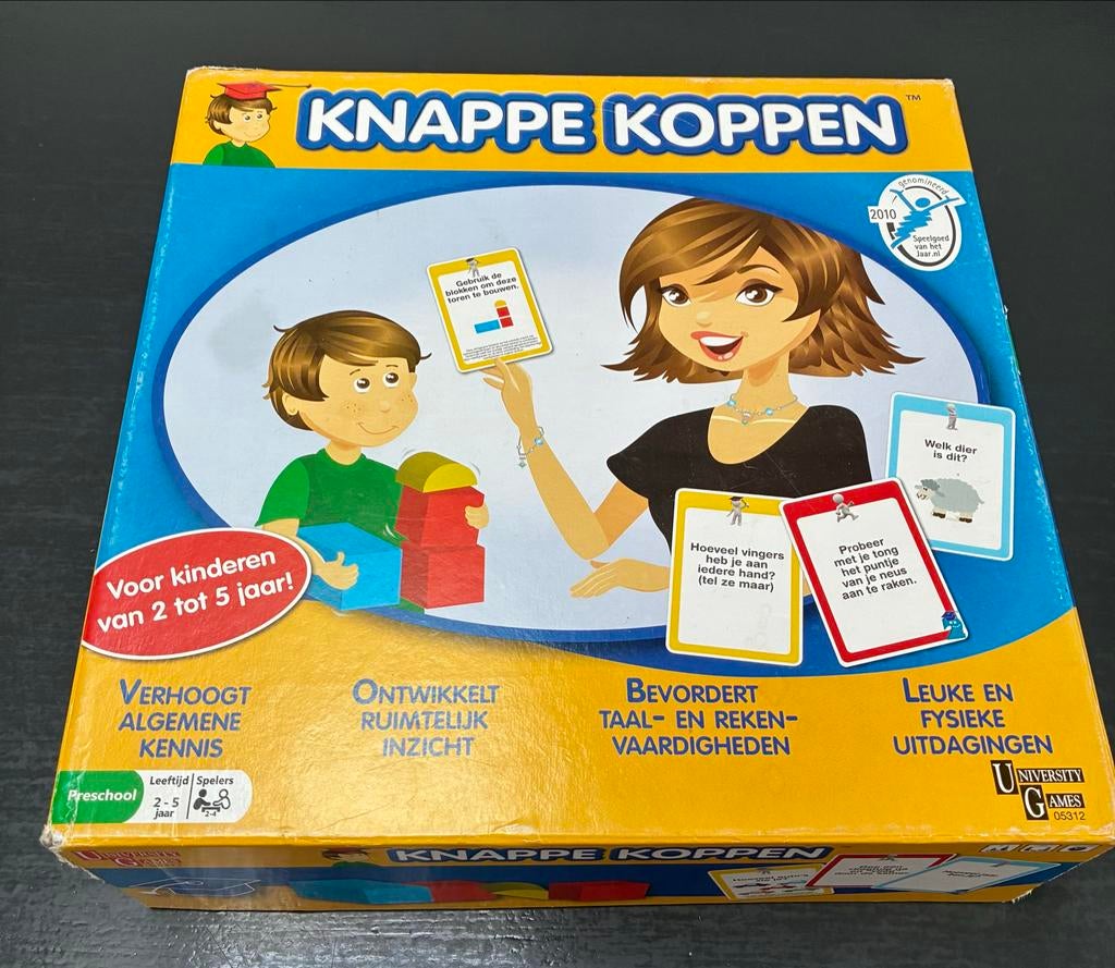 Spel knappe koppen, kan met jonge kinderen gespeeld worden!, Een of twee spelers, Ophalen, Gebruikt